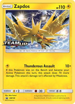 Zapdos, SM Black Star Promos #SM159, Pokémon TCG card