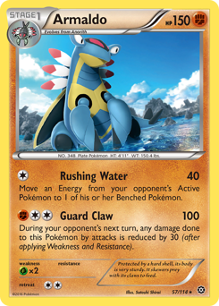 Armaldo, Steam Siege #57, Pokémon TCG card