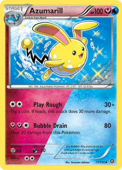 Azumarill, Steam Siege #77, Pokémon TCG card