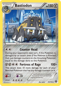 Bastiodon, Steam Siege #70, Pokémon TCG card