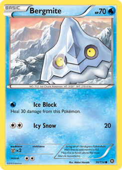 Bergmite, Steam Siege #36, Pokémon TCG card