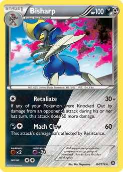 Bisharp, Steam Siege #64, Pokémon TCG card