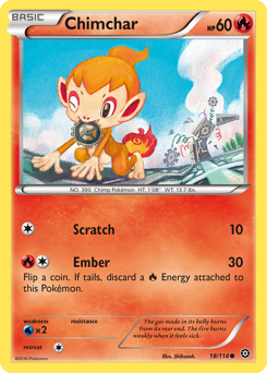 Chimchar, Steam Siege #18, Pokémon TCG card