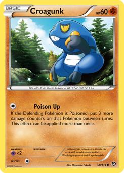 Croagunk, Steam Siege #58, Pokémon TCG card