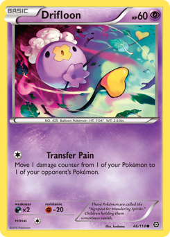 Drifloon, Steam Siege #46, Pokémon TCG card