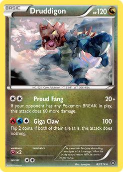 Druddigon, Steam Siege #83, Pokémon TCG card