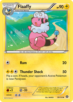 Flaaffy, Steam Siege #39, Pokémon TCG card
