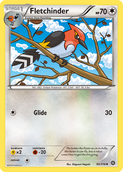 Fletchinder, Steam Siege #95, Pokémon TCG card