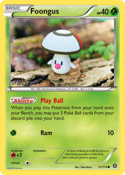 Foongus, Steam Siege #12, Pokémon TCG card