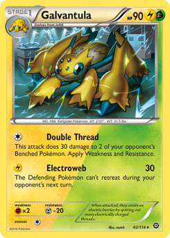 Galvantula, Steam Siege #42, Pokémon TCG card