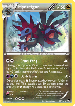 Hydreigon, Steam Siege #86, Pokémon TCG card