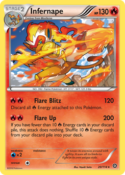Infernape, Steam Siege #20, Pokémon TCG card
