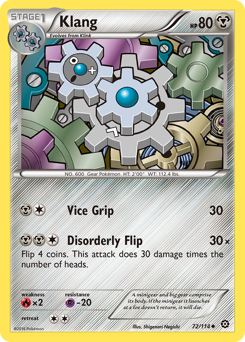 Klang, Steam Siege #72, Pokémon TCG card