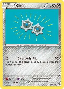 Klink, Steam Siege #71, Pokémon TCG card