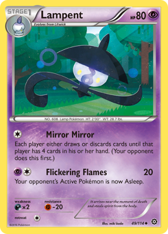 Lampent, Steam Siege #49, Pokémon TCG card