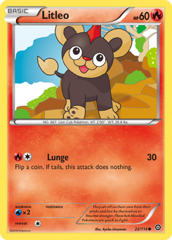 Litleo, Steam Siege #22, Pokémon TCG card