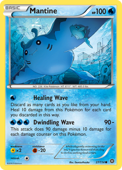 Mantine, Steam Siege #27, Pokémon TCG card