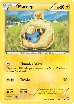 Mareep, Steam Siege #38, Pokémon TCG card