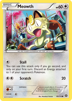 Meowth, Steam Siege #88, Pokémon TCG card