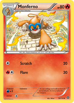 Monferno, Steam Siege #19, Pokémon TCG card