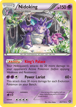 Nidoking, Steam Siege #45, Pokémon TCG card