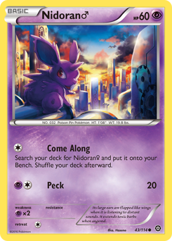 Nidoran ♂, Steam Siege #43, Pokémon TCG card