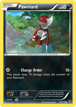 Pawniard, Steam Siege #63, Pokémon TCG card