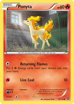 Ponyta, Steam Siege #16, Pokémon TCG card