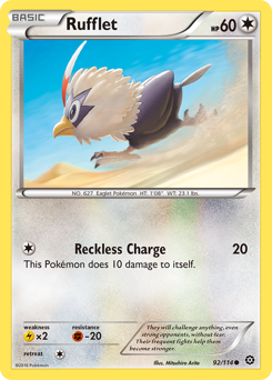 Rufflet, Steam Siege #92, Pokémon TCG card