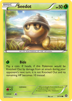 Seedot, Steam Siege #9, Pokémon TCG card