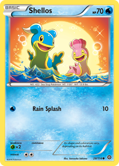 Shellos, Steam Siege #28, Pokémon TCG card