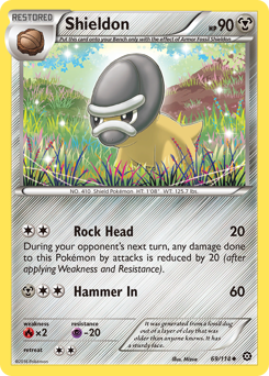 Shieldon, Steam Siege #69, Pokémon TCG card