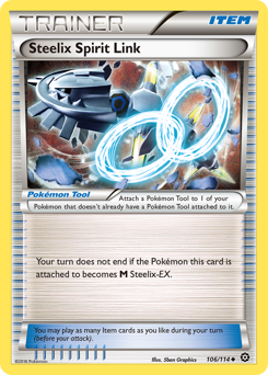 Steelix Spirit Link, Steam Siege #106, Pokémon TCG card