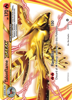 Talonflame BREAK, Steam Siege #21, Pokémon TCG card