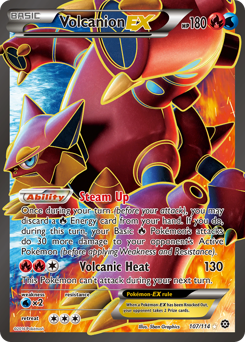 Volcanion-EX, Steam Siege #107, Pokémon TCG card