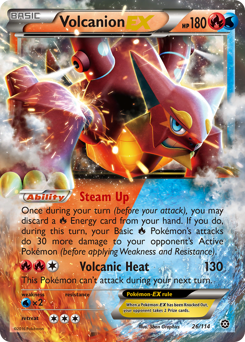 Volcanion-EX, Steam Siege #26, Pokémon TCG card