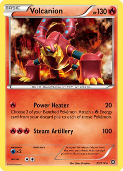 Volcanion, Steam Siege #25, Pokémon TCG card