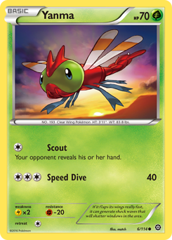 Yanma, Steam Siege #6, Pokémon TCG card