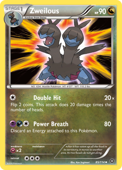 Zweilous, Steam Siege #85, Pokémon TCG card
