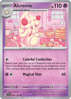 Alcremie, Stellar Crown #65, Pokémon TCG card