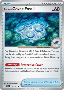 Antique Cover Fossil, Stellar Crown #129, Pokémon TCG card