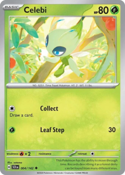 Celebi, Stellar Crown #4, Pokémon TCG card