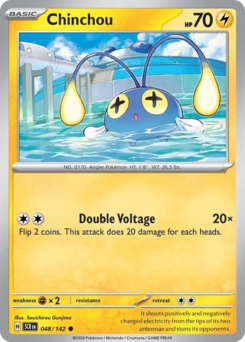 Chinchou, Stellar Crown #48, Pokémon TCG card