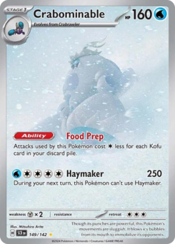 Crabominable, Stellar Crown #149, Pokémon TCG card