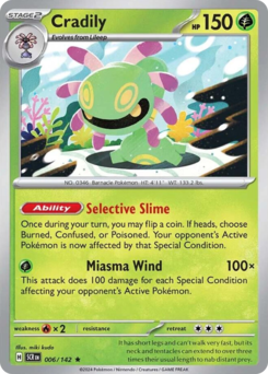 Cradily, Stellar Crown #6, Pokémon TCG card