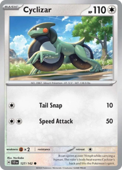 Cyclizar, Stellar Crown #127, Pokémon TCG card