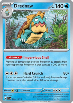 Drednaw, Stellar Crown #44, Pokémon TCG card