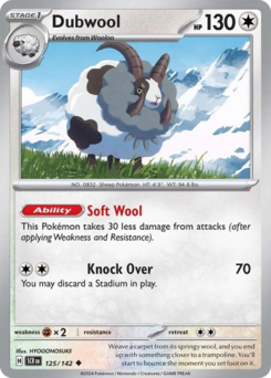 Dubwool, Stellar Crown #125, Pokémon TCG card