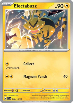 Electabuzz, Stellar Crown #46, Pokémon TCG card