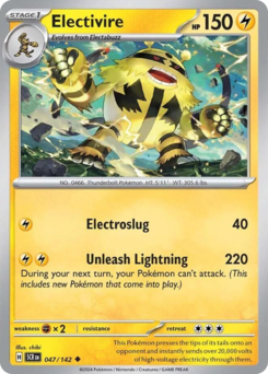 Electivire, Stellar Crown #47, Pokémon TCG card